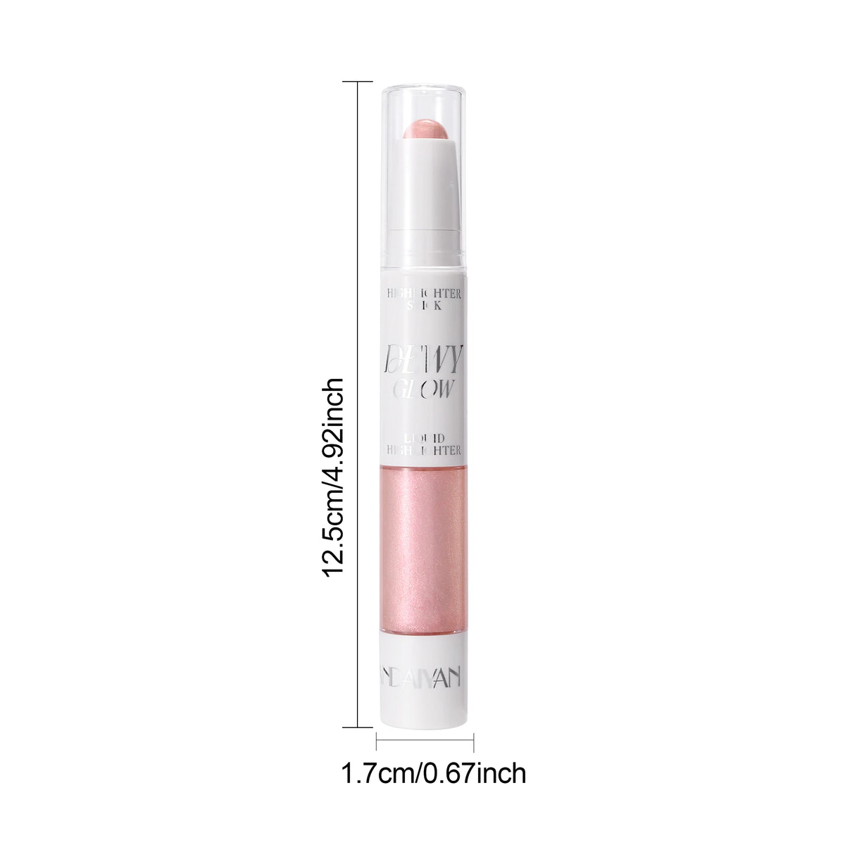 Dual-Ended Contour Highlighter Stick, Nose Shadow Face Sculpting Makeup, Waterproof Long Lasting Easy Blend