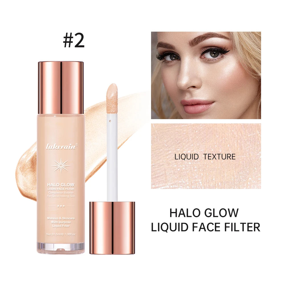 Halo Glow Liquid Face Filter Complexion Booster For A Glowing Liquid Highlighter Face Bronzer Glow Body Face Contour Shimmer Mak - AliExpress 66
