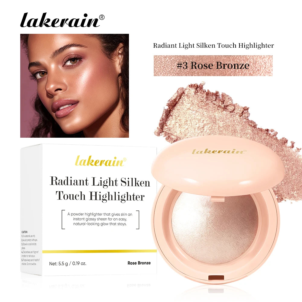 Highlighter Powder LongLasting Waterproof Face Instant Silky Skin Glow Baked Shimmer Illuminator Makeup Contouring Glitter - AliExpress 66
