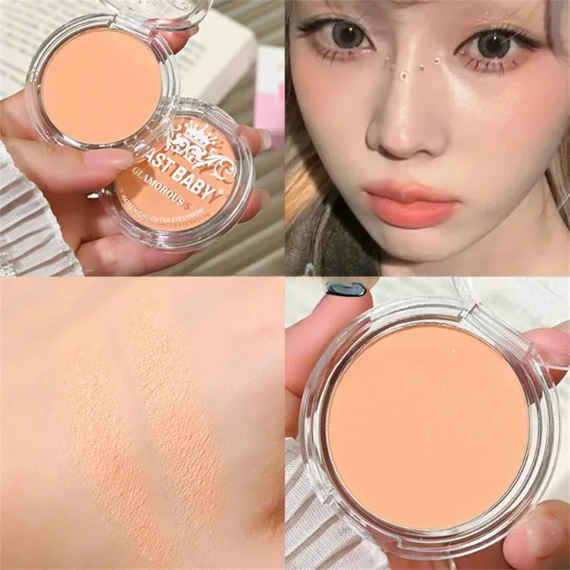Beige White Highlighter Palette Single Matte Face Nose Brighten Contour Makeup High Gloss Eye Shadow Lying Silkworm Rouge Powder - AliExpress 66