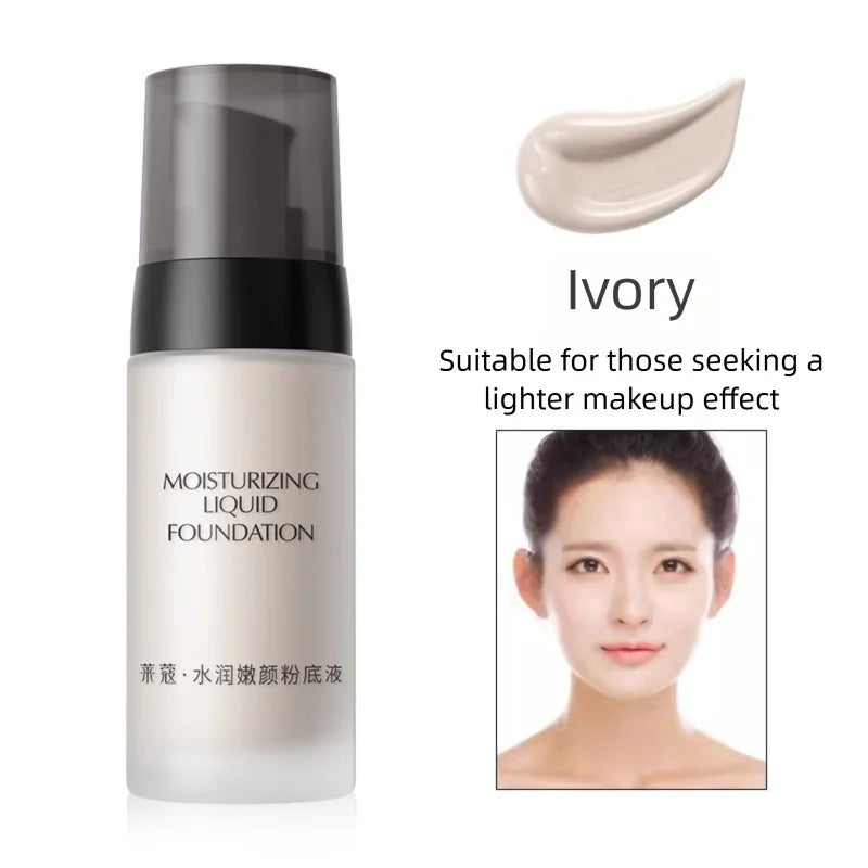 Long Lasting Oil Control Liquid Foundation Waterproof Brightening Concealer Natural Finish Moisturizing Professional Makeup