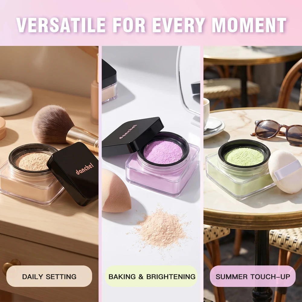 Loose Baking & Setting Powder Oil Control Sweat-proof 18h Long-lasting Wear Blurred Flaws Brighten Even Skin Tone Setting Powder