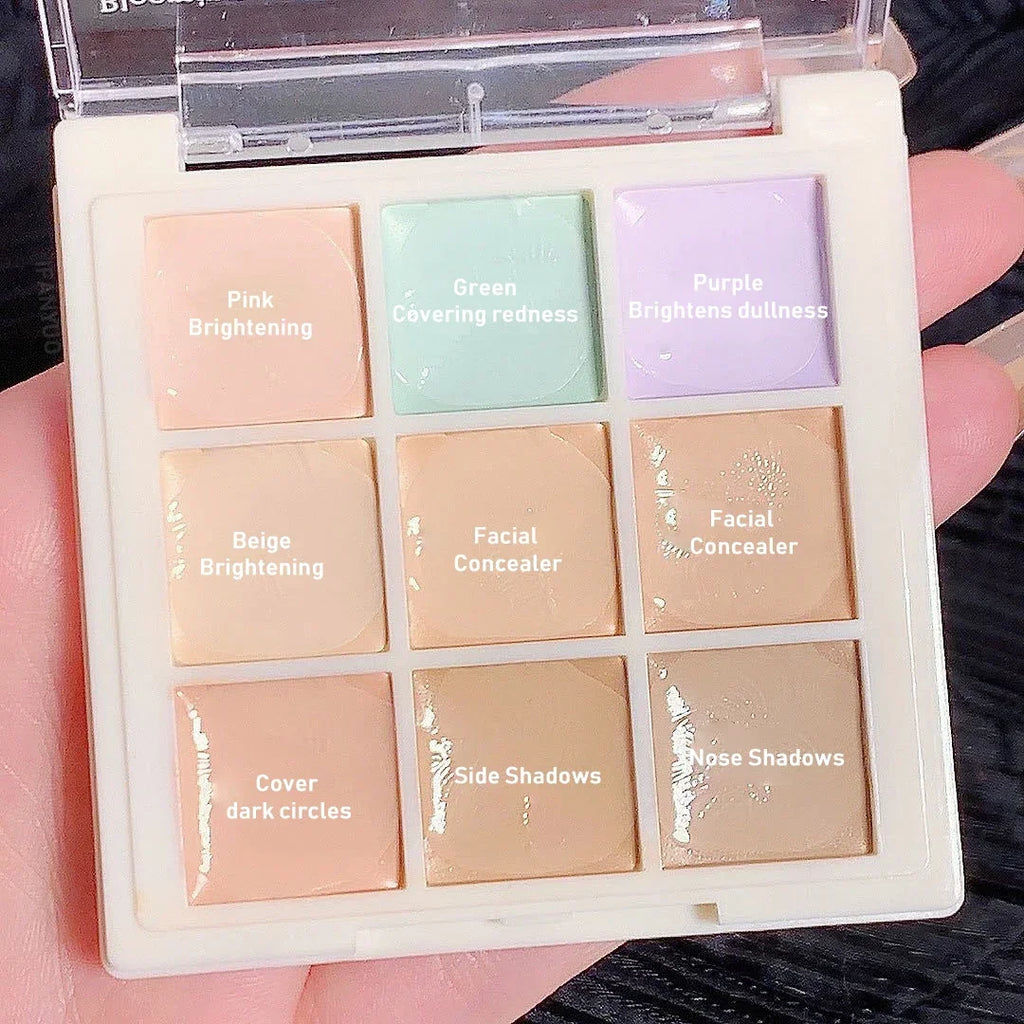 6/9 Colors Concealer Palette Lasting Moisturize Concealer Cream Bronzer Contouring Brightening Highlighter Face Color Corrector