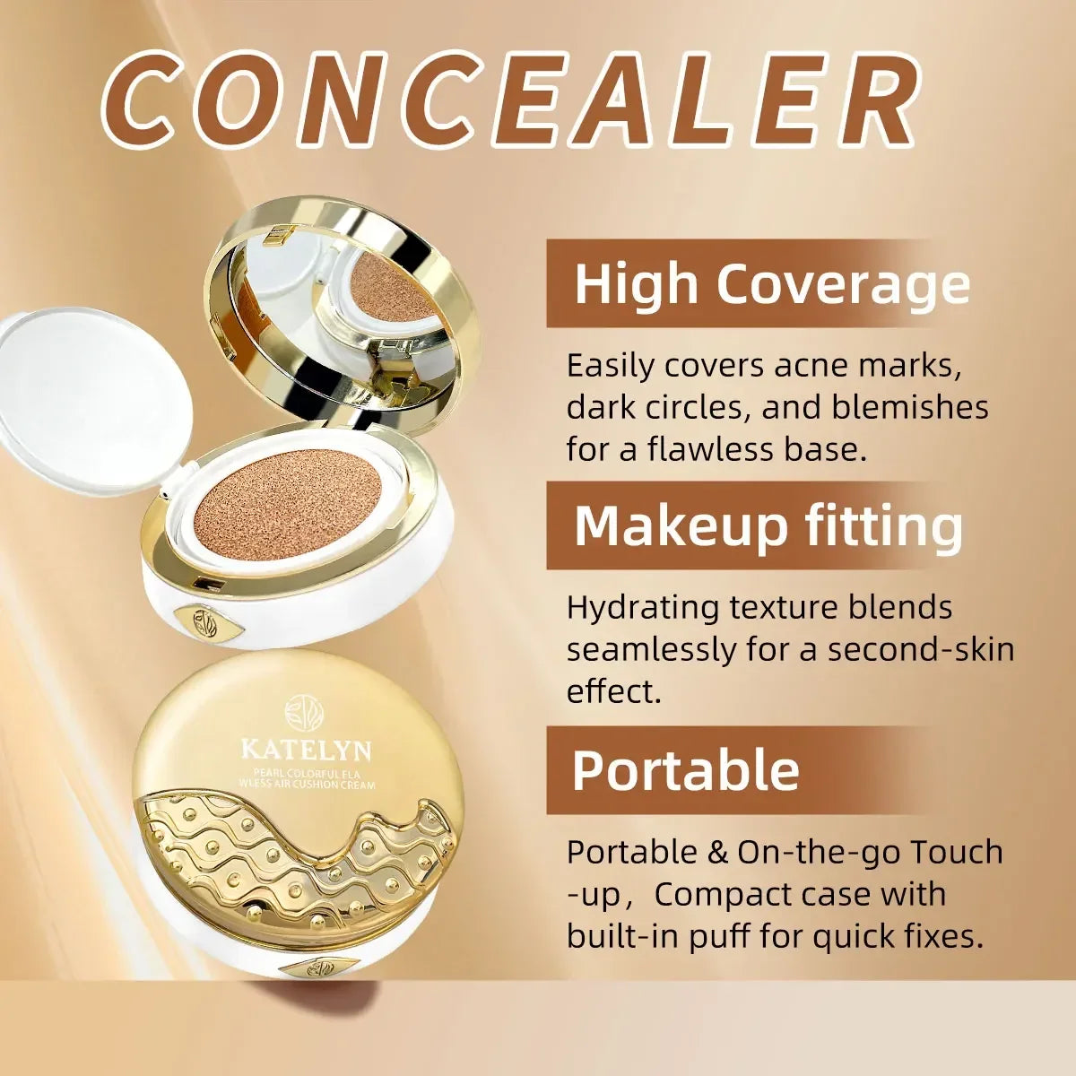 KATALYN Whitening BB Cream Foundation Cream for Face Makeup Concealer Air Cushion for Girl Make Up Facial Beauty