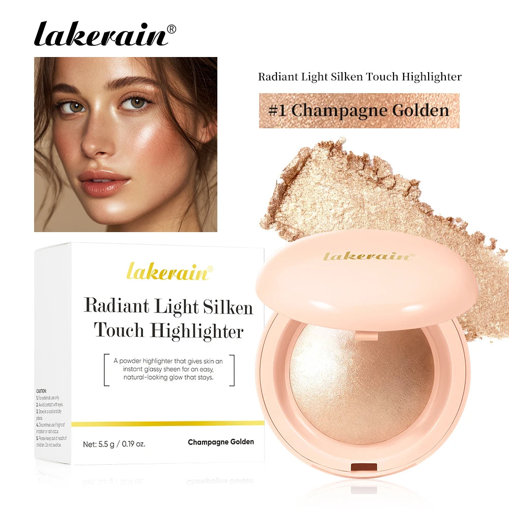 Highlighter Powder LongLasting Waterproof Face Instant Silky Skin Glow Baked Shimmer Illuminator Makeup Contouring Glitter - AliExpress 66