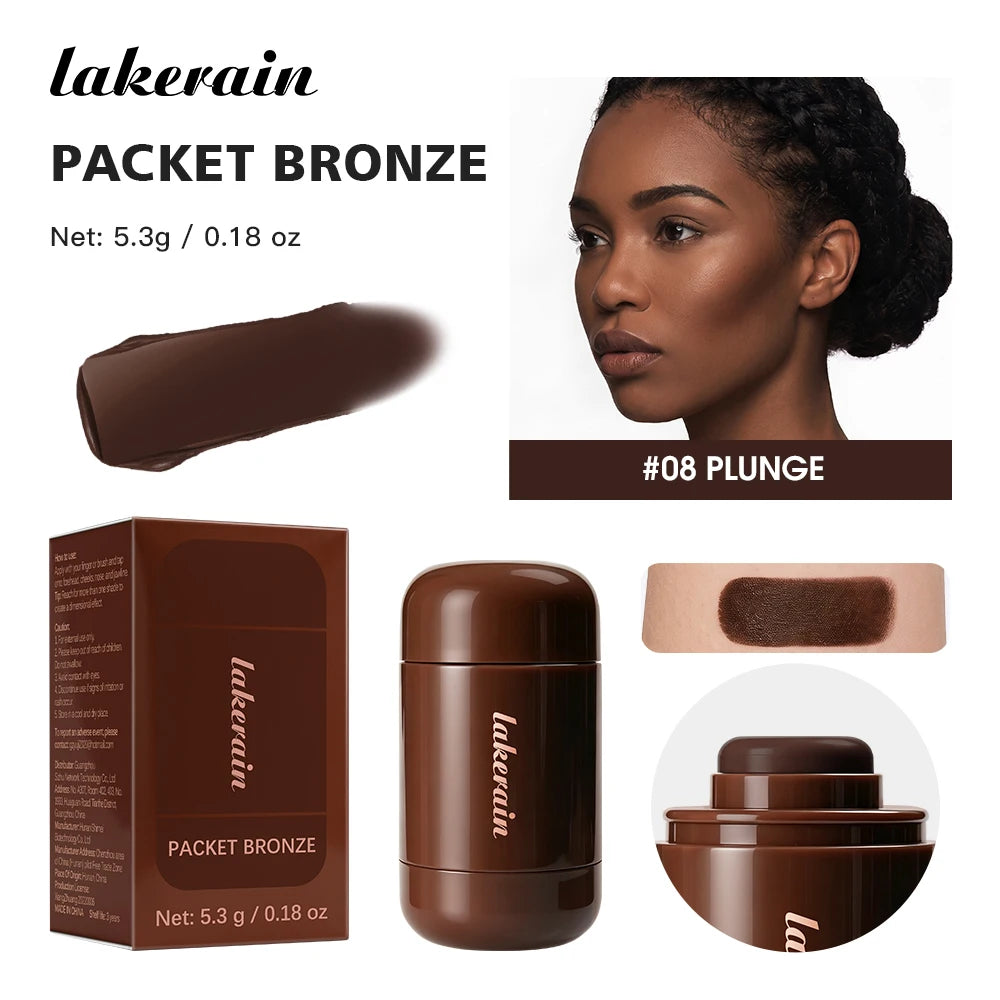 Lakerain Bronze Contour Stick Long-lasting Natural Makeup Finish Create Dimensional Effect Hydrates Smooths Skin Contour Stick - AliExpress 66