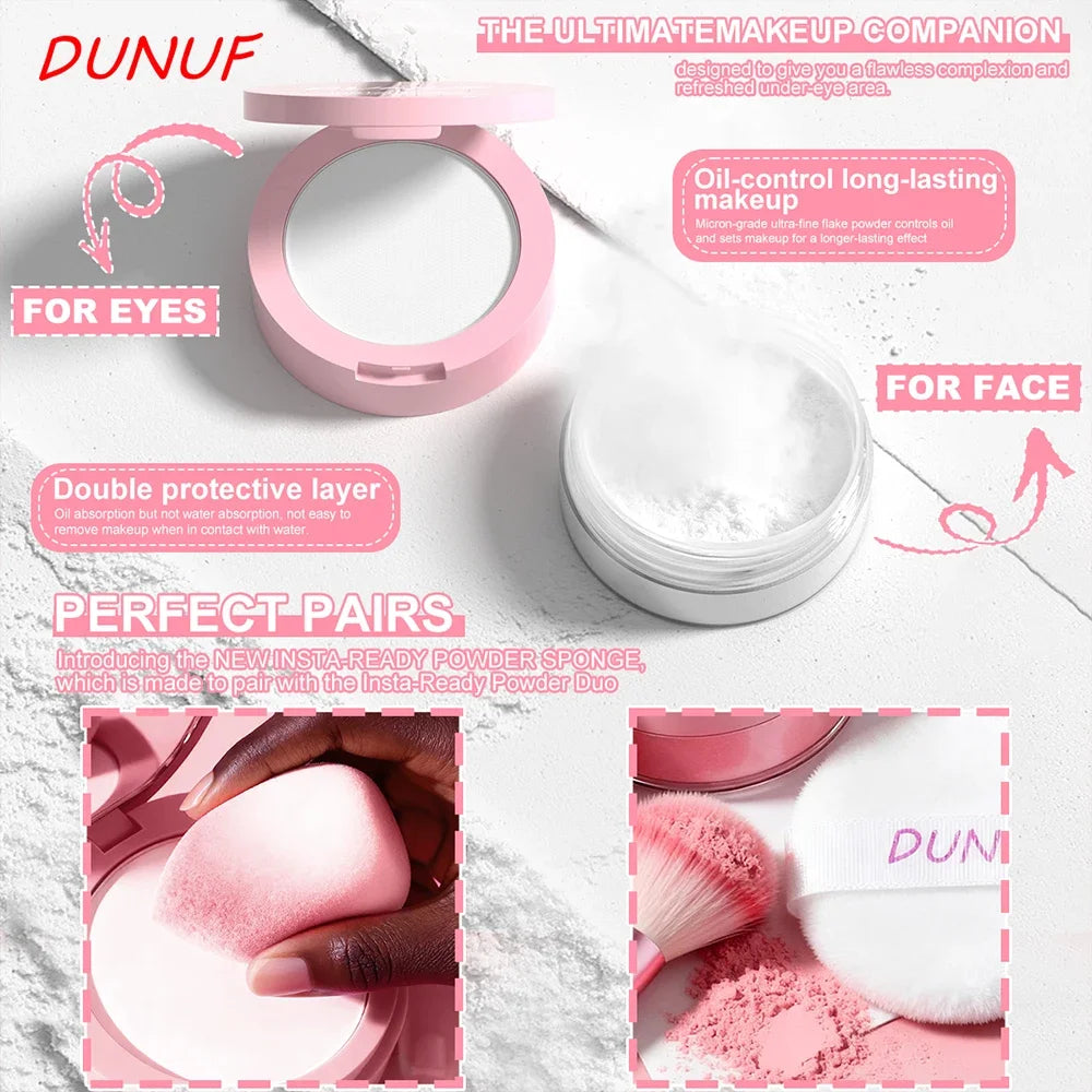Oil Control Loose Powder Invisible Pores Matte Finish 2In1 Pressed Setting Powder Waterproof Smooth Face Under Eye Long Lasting - AliExpress 66