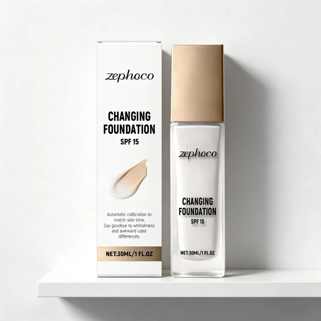 Zephoco Color Changing Foundation Spf 15 Lasting Matte Finish Deep Hydrating Makeup Match Skin Tone High Coverage Foundation - AliExpress 66