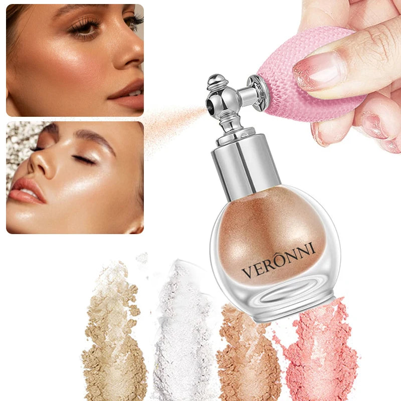 Glitter Body Highlighter Powder Spray Makeup,Shimmer Powder for Body And Face Hair,Parties,Festivals Cosmetic Luminous Effects - AliExpress 66