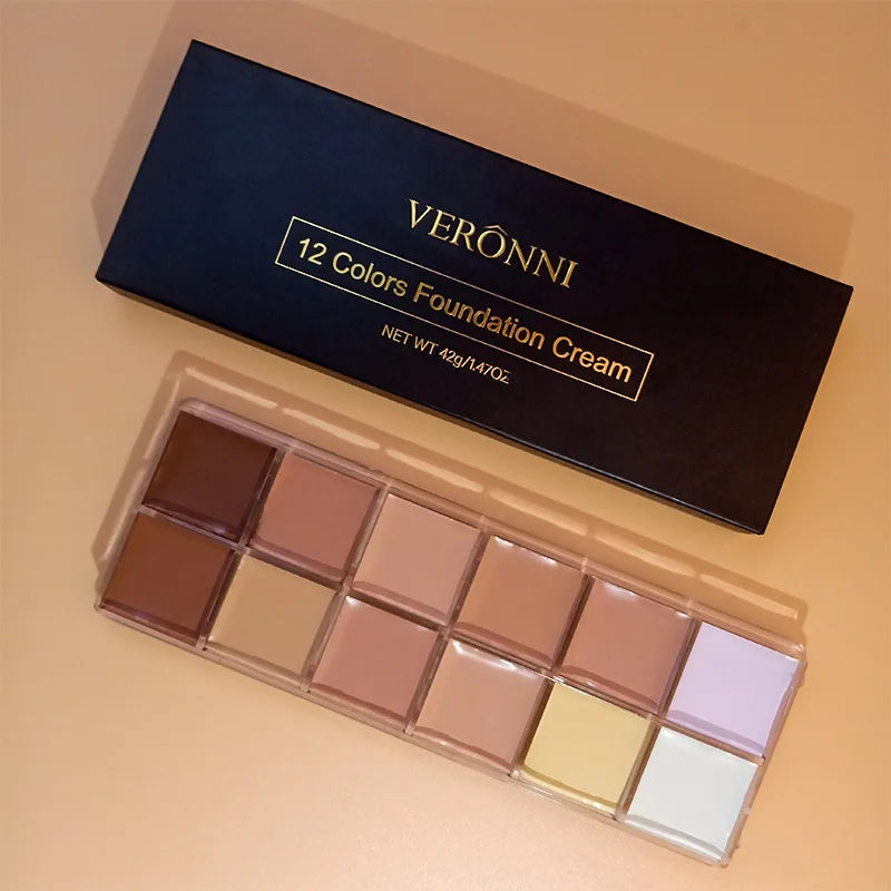 12 Color Nude Concealer Palette Contour Cream Acne Spot Corrector Dark Circles Face Foundation Brightening Pigment Cosmetic - AliExpress 66