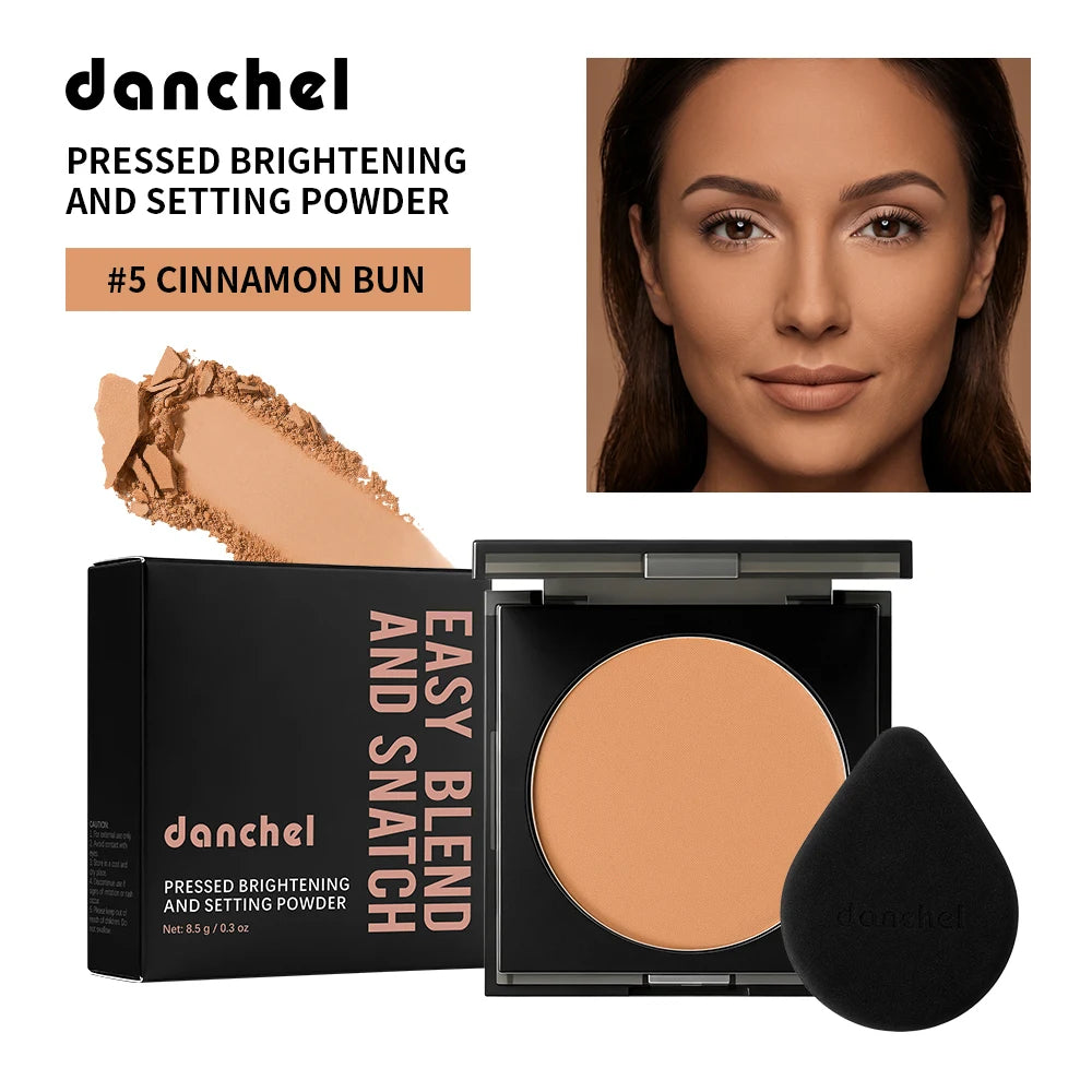 Pressed Brightening Setting Powder Long-lasting Matte Finish Ultra Fine Powder 12h Oil Control Setting Powder For All Skin Type