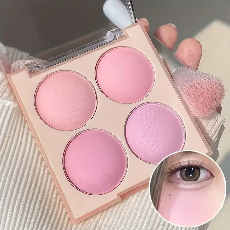4-color matte blush palette - pinkish purple tones, waterproof, long-lasting natural nude makeup, perfect gift, Korean-style - AliExpress 66