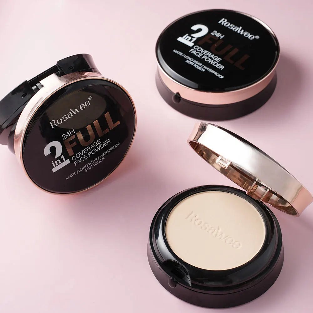 Double?layer Matte Face Powder Palette Sweat?proof Setting Powder Delicate Texture Natural Concealer Facial Makeup Cosmetics