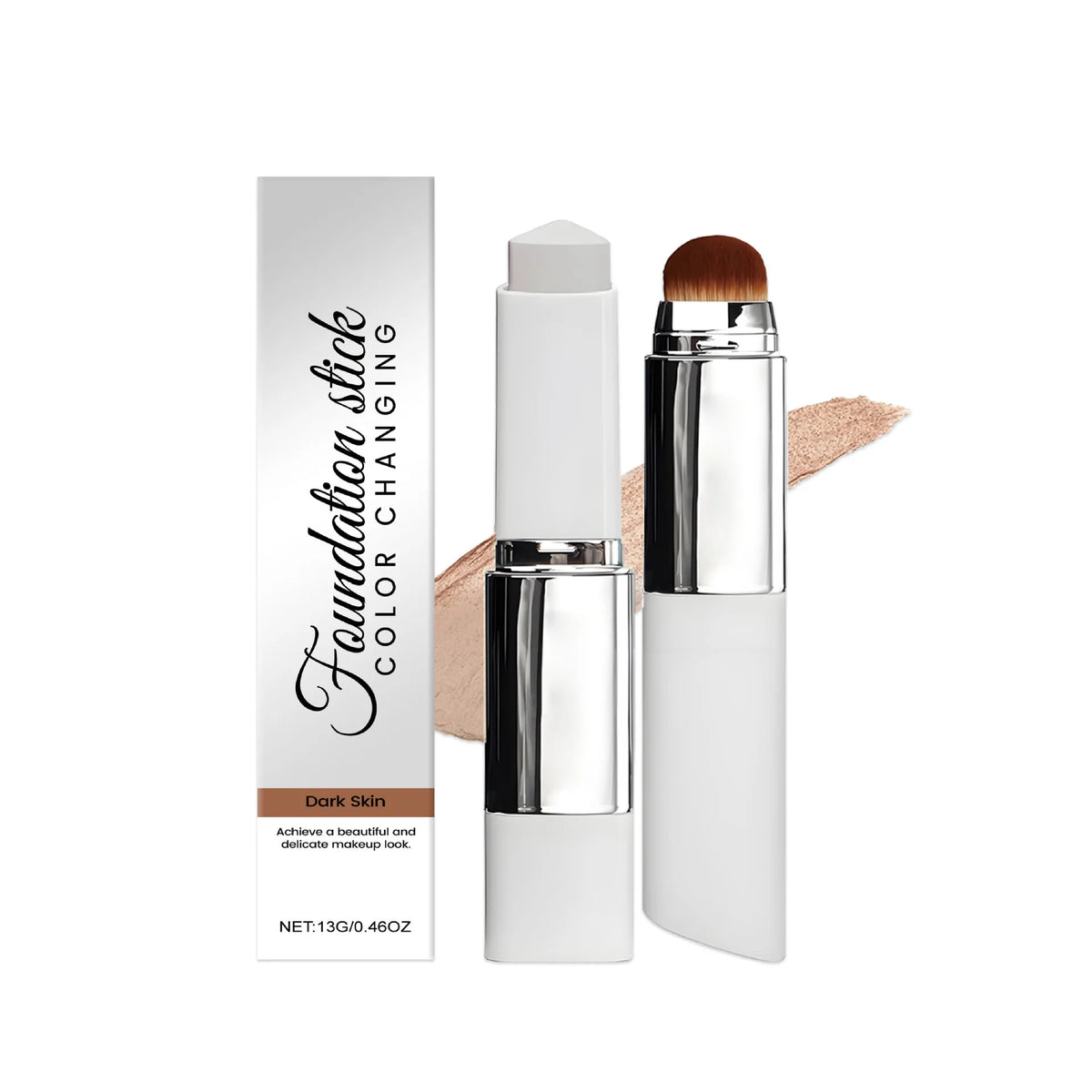 New 2-in-1 Color-Changing Foundation Stick Liquid Lightweight Moisturizing Brightening Foundation Color Changing For All Skin - AliExpress 66