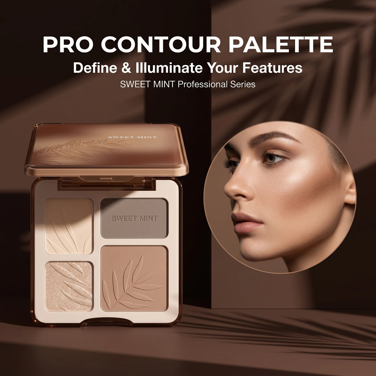 Sweetmint 4-Color Contour Palette Highlight & Contour Integrated Fine Texture Easy to Blend Beginner Friendly - AliExpress 66