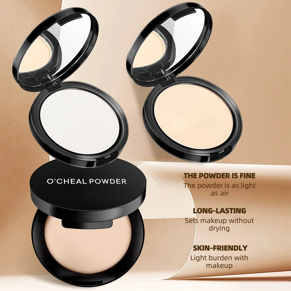 OCHEAL Concealer Contour Powder Oil Control Hydrating Setting Foundation Waterproof Sweatproof Sheer MatteCompact for Women Girl - AliExpress 66