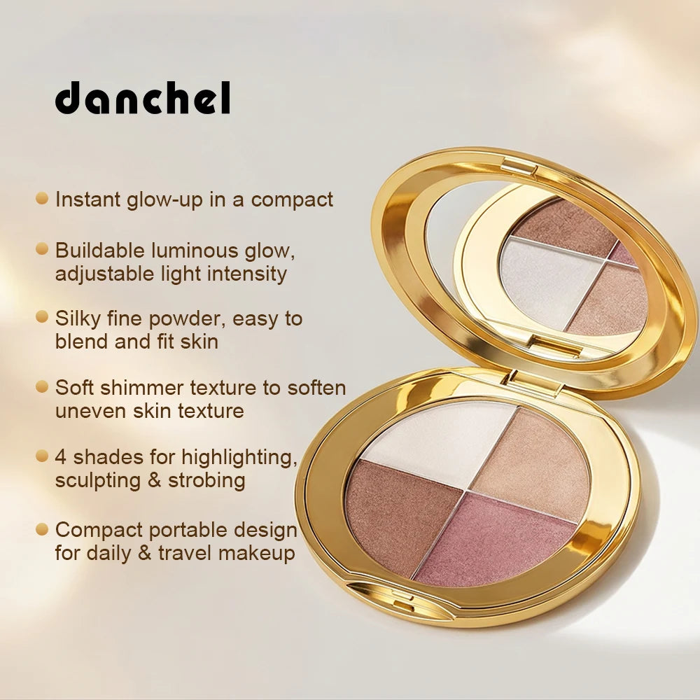 Shimmery Glow Eye & Cheek Highlighting Palette Multi-Use Shiny Makeup Highlighter Powder Long Lasting Facial Brightening Makuep - AliExpress 66