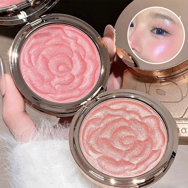 Rose Embossed Blush Palette, 4 Shades High Pigment Blush Powder, Long-lasting Cheek Color Makeup Palette, Portable Blush - AliExpress 66