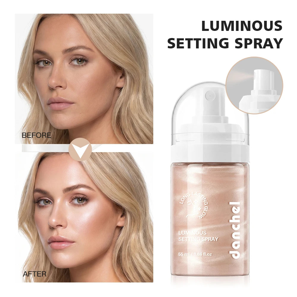 Luminous Setting Spray Dewy Plump Looking Skin Lasting Hydration Blends Seamlessly Natural Finish Daily Face Makeup Cosmetics
