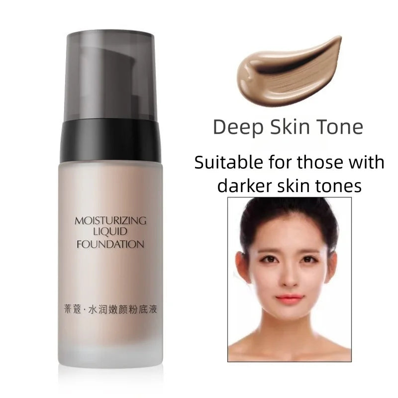 Long Lasting Oil Control Liquid Foundation Waterproof Brightening Concealer Natural Finish Moisturizing Professional Makeup