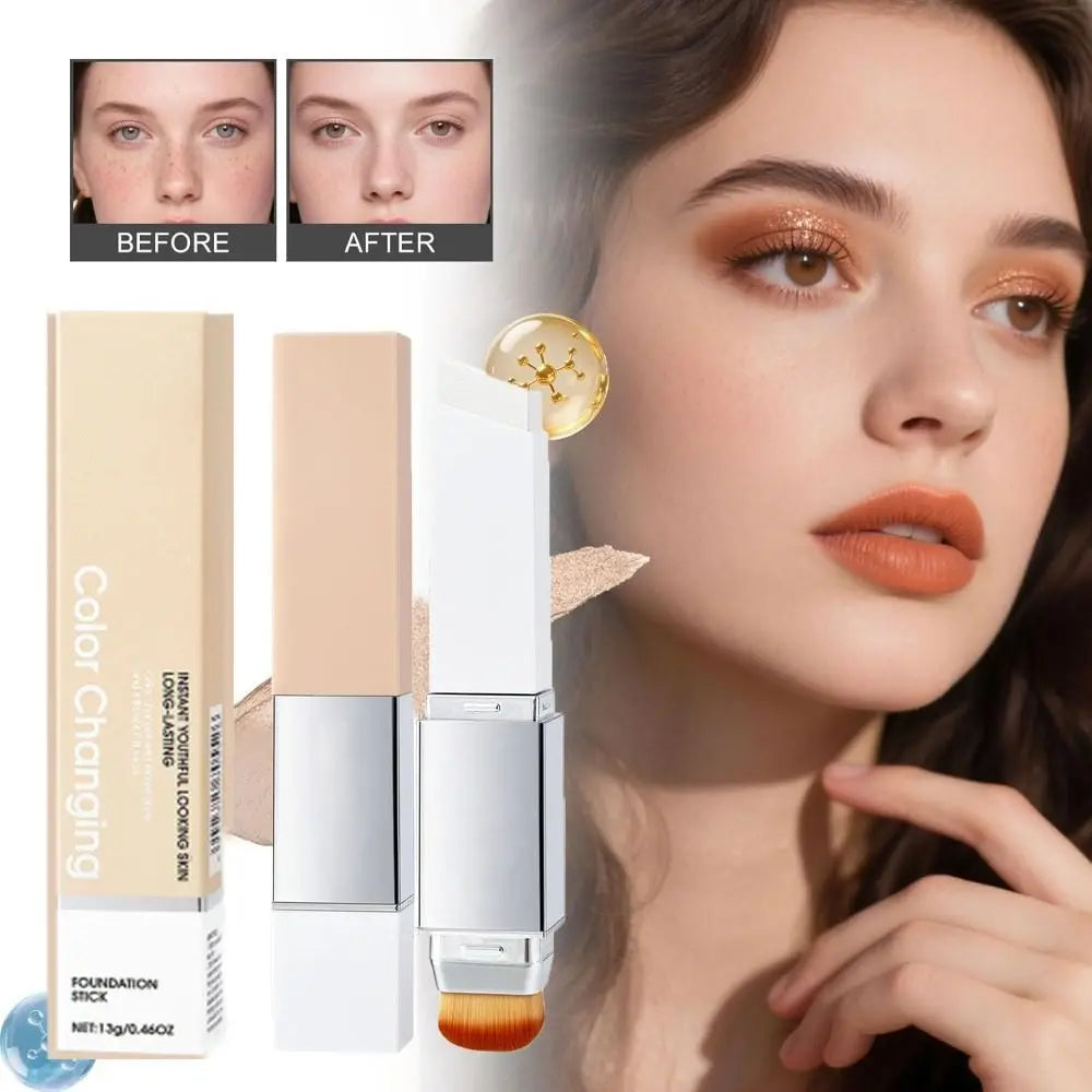 New Waterproof Color Changing Cream Stick Oil-Control Matte Concealer Cream Stick Sweat Proof Full Coverage Face Cream Stick - AliExpress 66