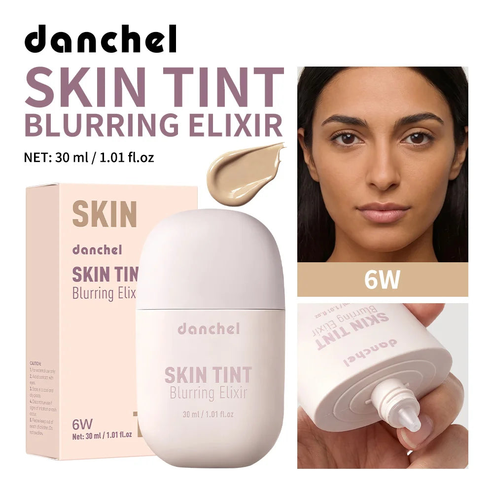 Skin Tint Blurring Elixir Hide Pores Fine Lines Even Skin Tone 12h Long-lasting Natural Finish Lightweight Breathable Skin Tint