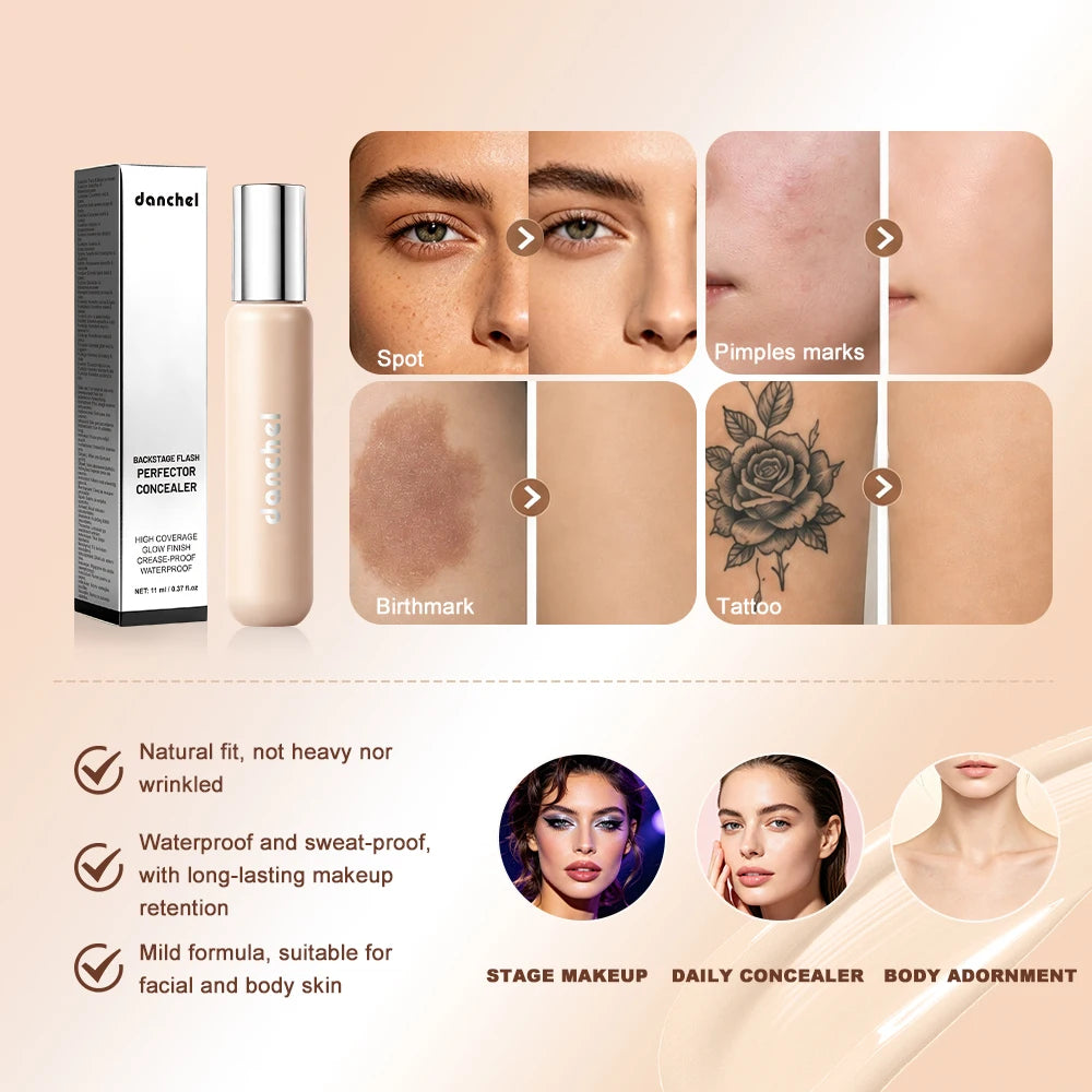 8 Shade Full Coverage Concealer Liquid Foundation Perfector Concealer Makeup High Coverage Base Makeup Cushion Foundation Cream - AliExpress 66