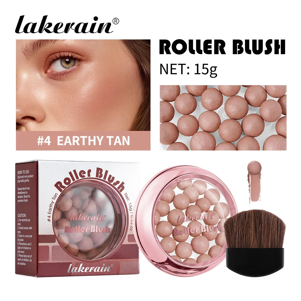 Lakerain Roller Blush Long-lasting Holding Natural Makeup Spherical Appearance Design Powdery Texture Pearlescent Effect Blush - AliExpress 66