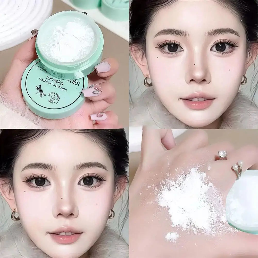3 Colors Makeup Loose Powder Transparent Natural Face Finishing Powder Professional Oil-control Waterproof Matte Setting Powder