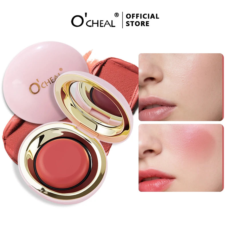 O'CHEAL Translucent Radiant Skin Blusher Four-Color Blush Lips And Cheeks Dual-Use Natural Brightening Long-Lasting Waterproof - AliExpress 66