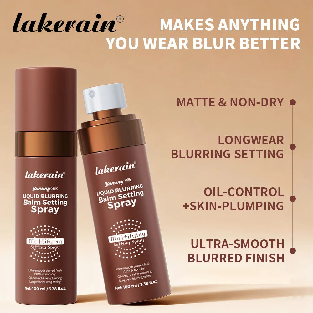 Lakerain Liquid Blurring Balm Setting Spray Long Lasting Moisturizing Repairing Oil Control Matte Blurred Finish Setting Spray - AliExpress 66