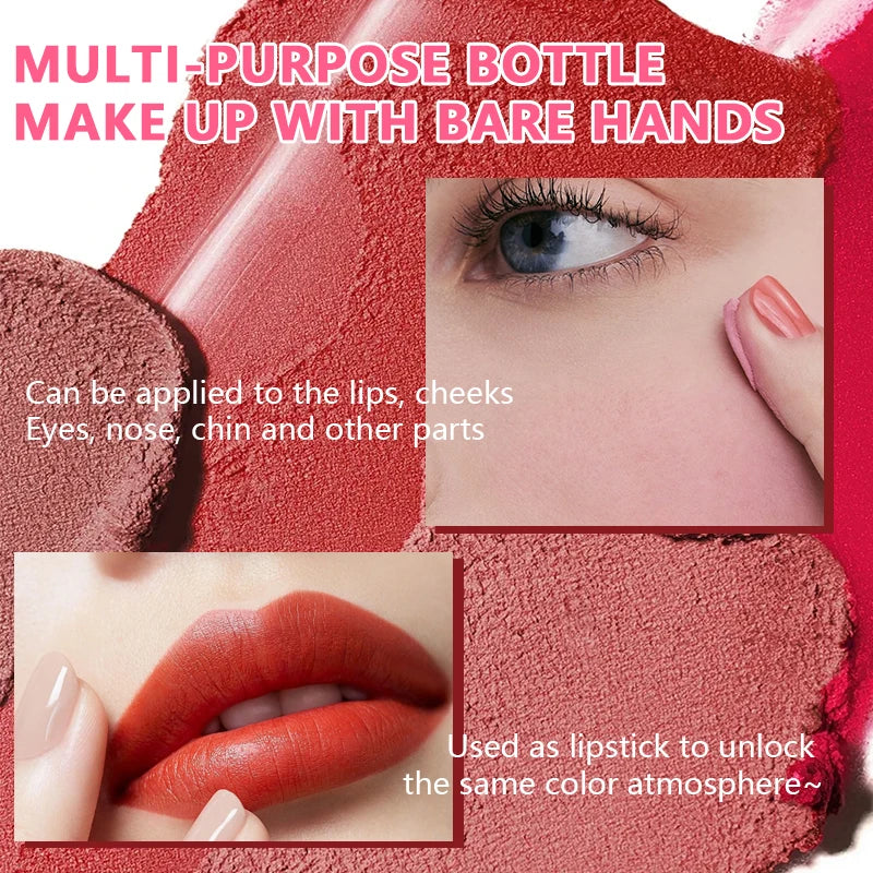 O'CHEAL Translucent Radiant Skin Blusher Four-Color Blush Lips And Cheeks Dual-Use Natural Brightening Long-Lasting Waterproof - AliExpress 66