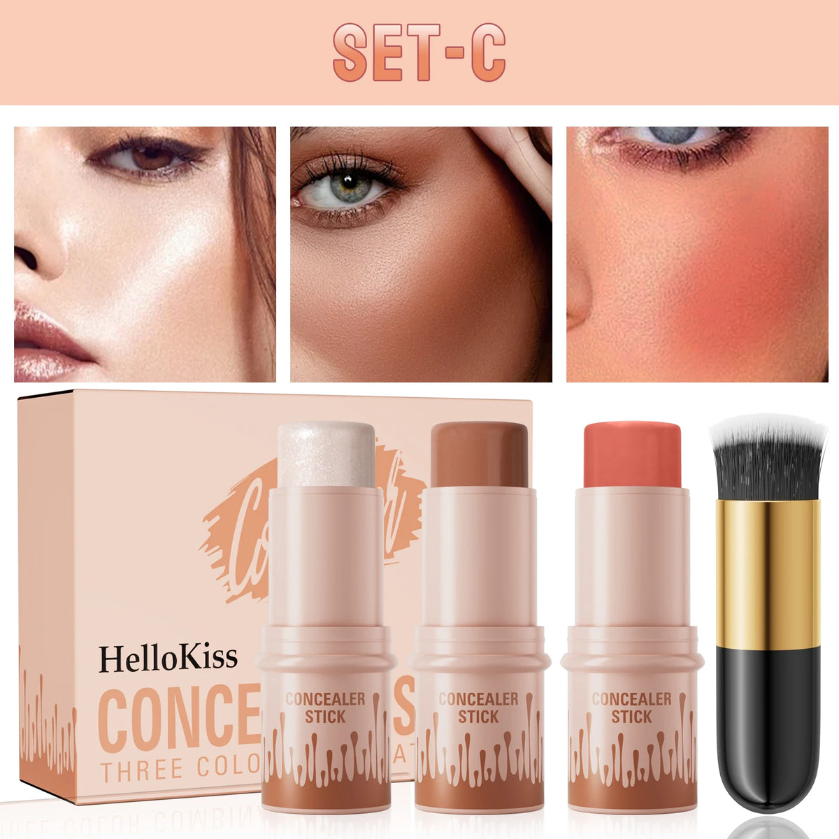 Contour Stick Set Natural Matte Finish Highlighters Shadow Waterproof Contouring Wand V-face Shaping Contour Pen Face Makeup - AliExpress 66