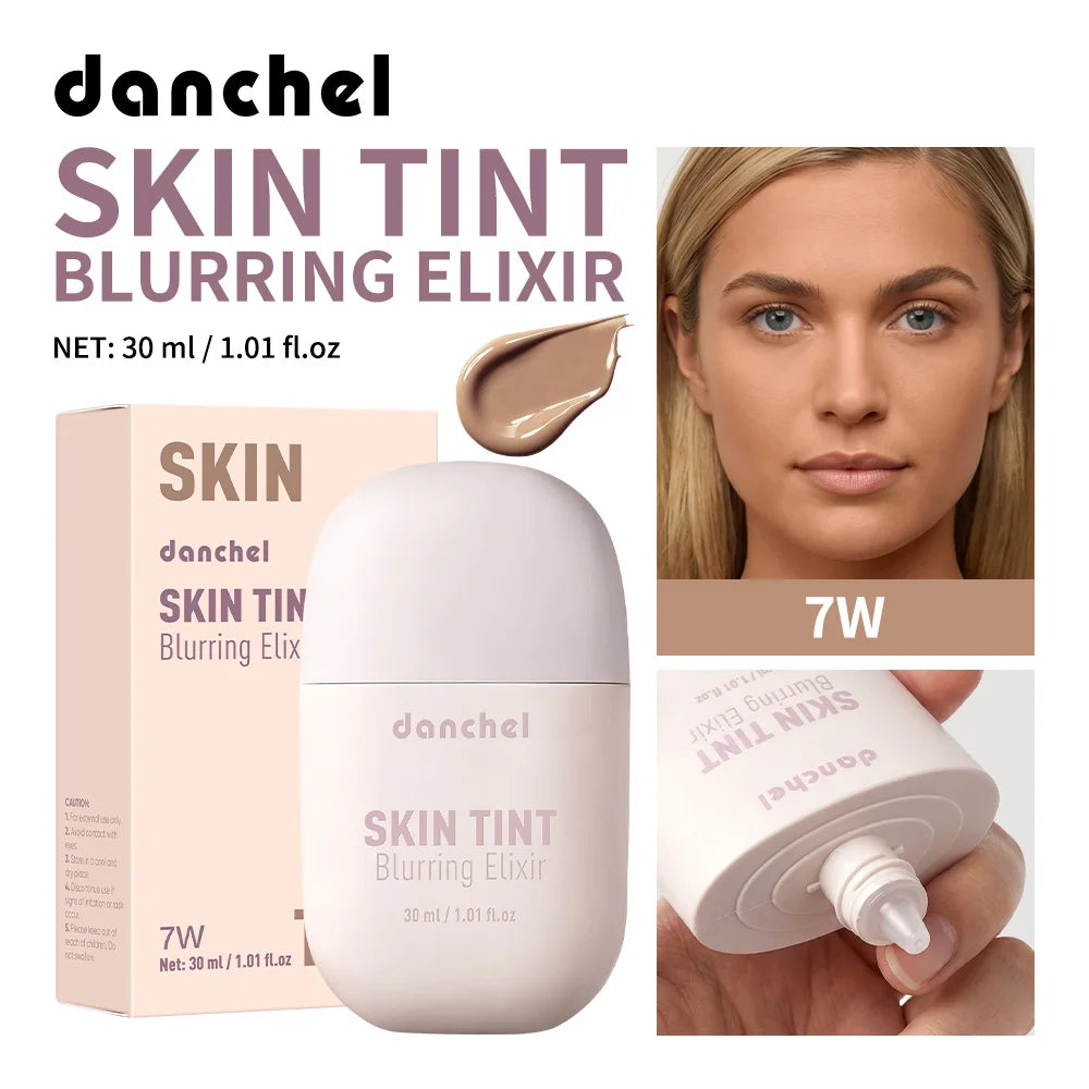 Skin Tint Blurring Elixir Hide Pores Fine Lines Even Skin Tone 12h Long-lasting Natural Finish Lightweight Breathable Skin Tint