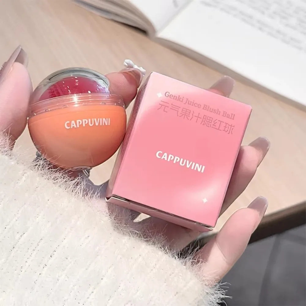 Brightening Face Juice Blush Ball Multi-Use Easy Color Water Light Blusher Natural Redness Suitable for Lips and Cheeks