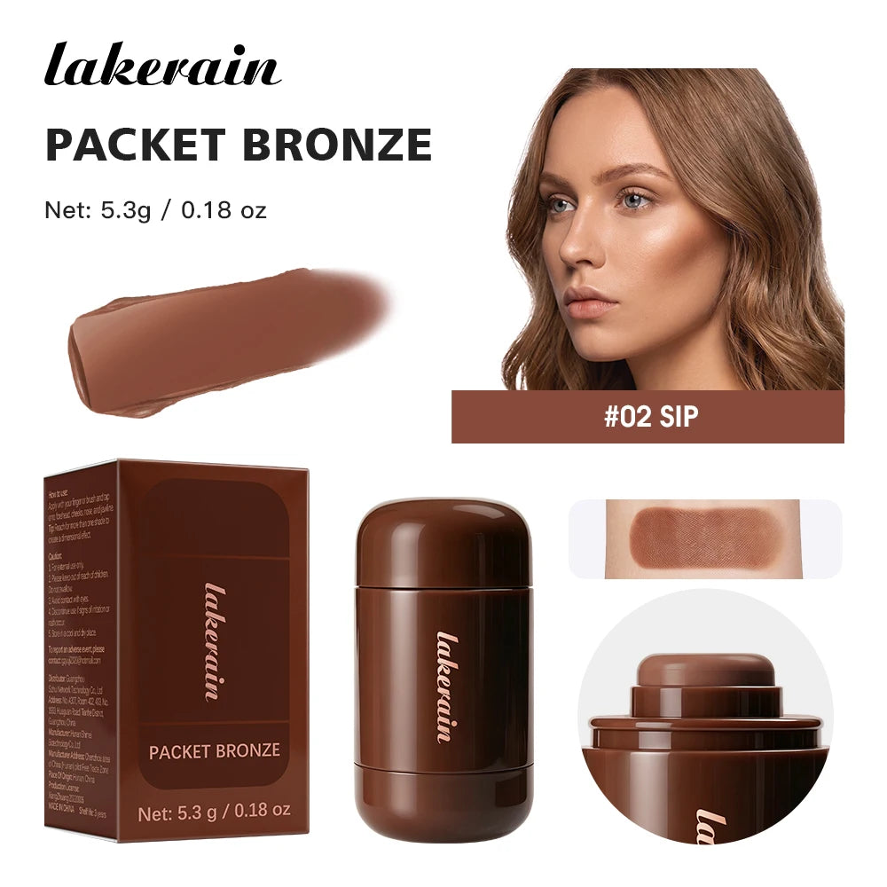 Lakerain Bronze Contour Stick Long-lasting Natural Makeup Finish Create Dimensional Effect Hydrates Smooths Skin Contour Stick - AliExpress 66