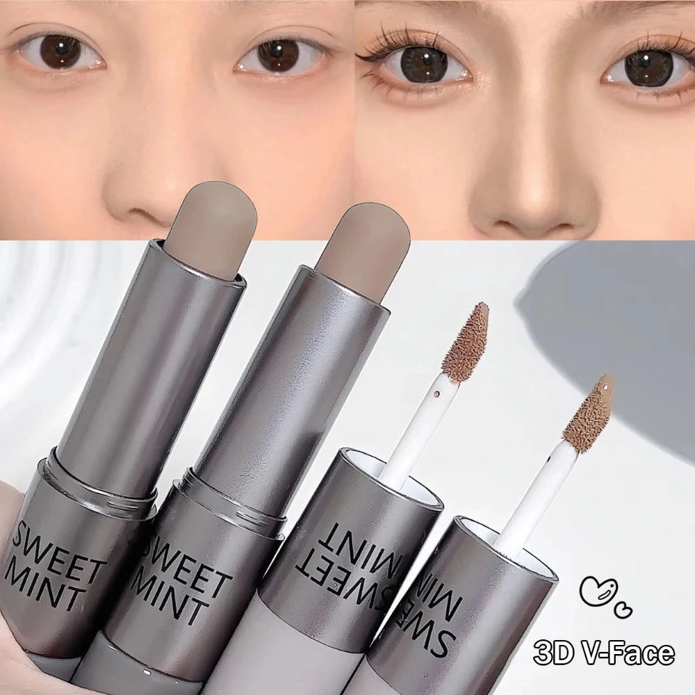 Moisturizing Silky 3D Contour Stick Natural Matte Double Head Suitable For Nose Shadow Makeup Concealer Brightening Cosmetics - AliExpress 66