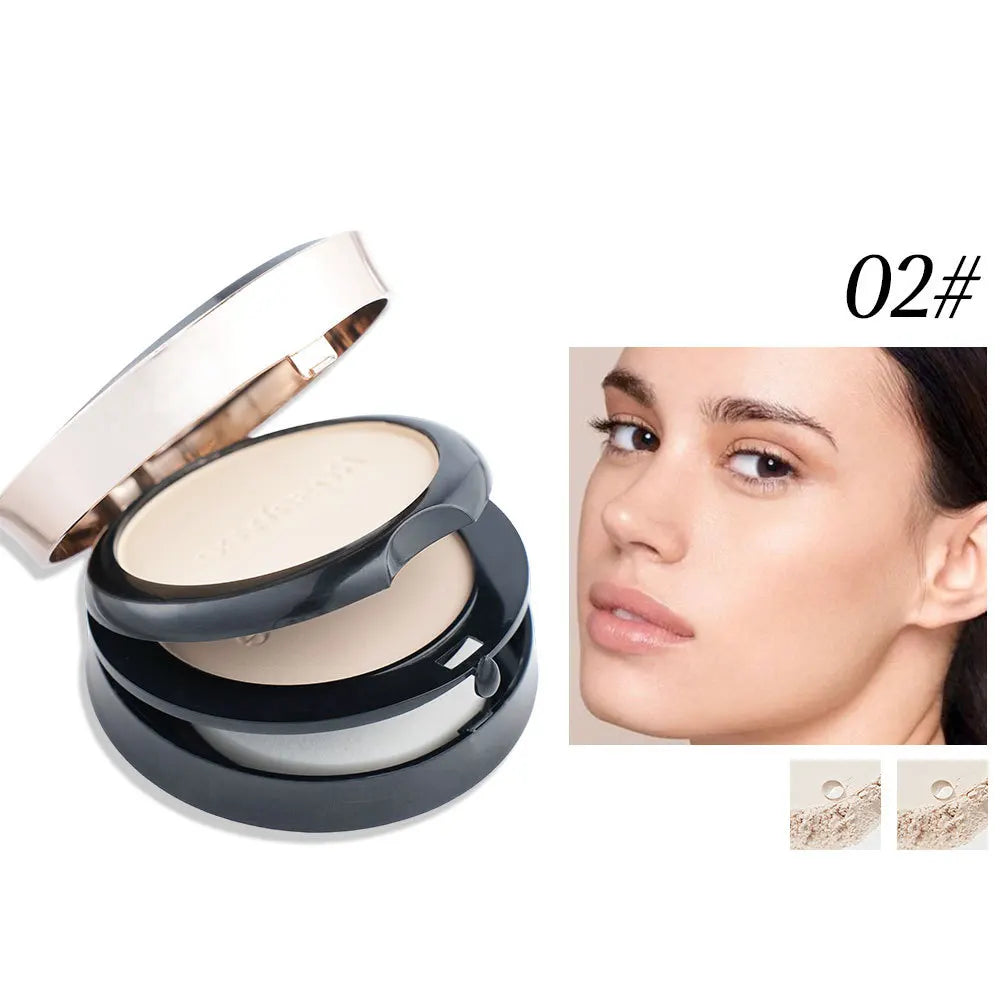 Double?layer Matte Face Powder Palette Sweat?proof Setting Powder Delicate Texture Natural Concealer Facial Makeup Cosmetics