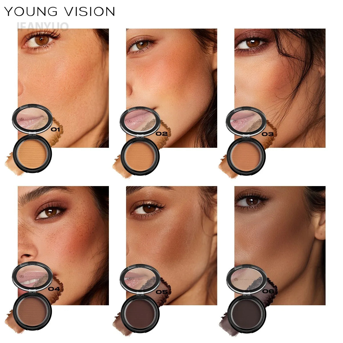Dark Skin Matte Mineral Finishing Bronzer Contour Oil-control Long-lasting 5IN1 Hairline Concealer Nose Shadow Powder Palette - AliExpress 66