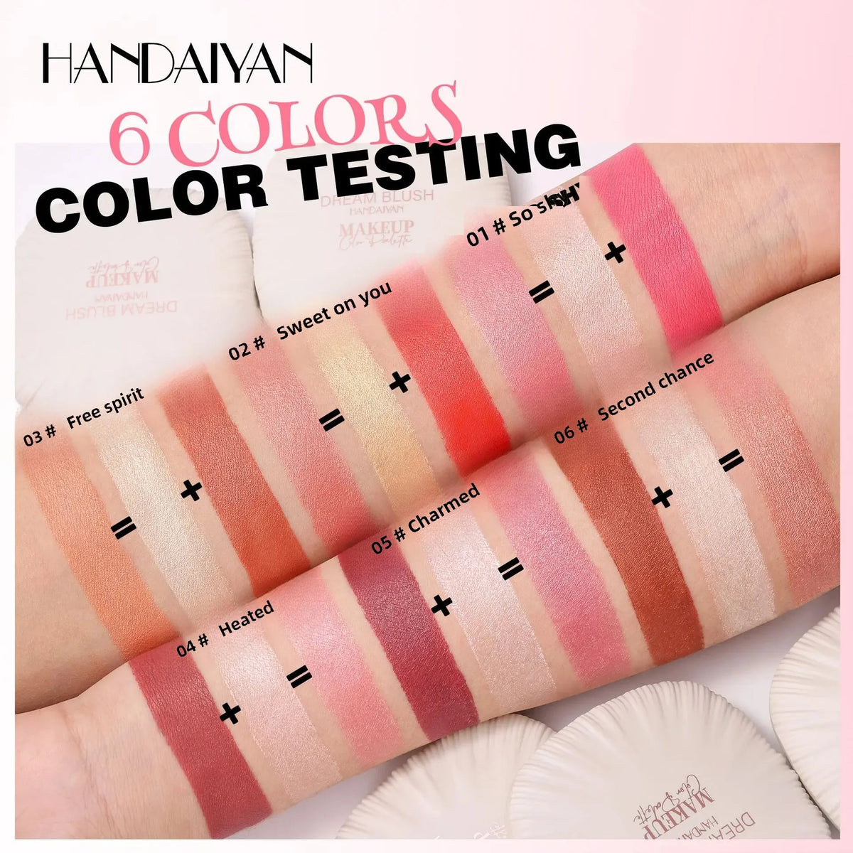 2 In 1 Dream Blush Highlighter Palette Natural Glow Face Contour Long Lasting Luminous Finish Healthy Radiance Duo - AliExpress 66