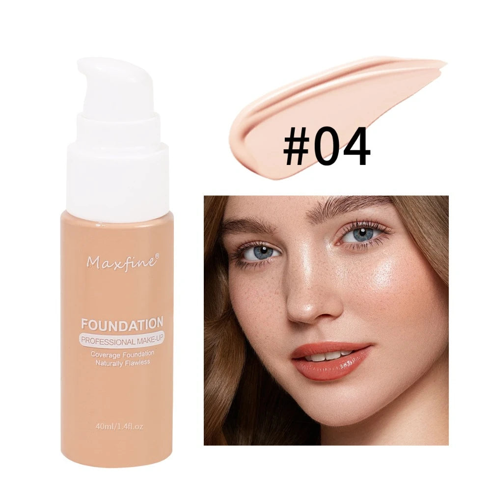 Professional Oil-Control Liquid Face Foundation Waterproof Full Coverage Matte Base Long Lasting Makeup Base