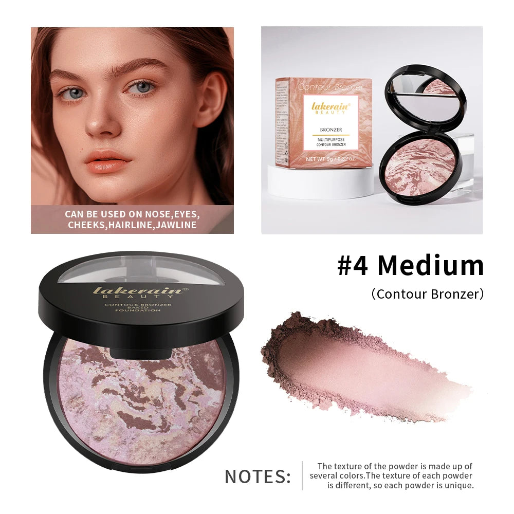 Demi Matte Natural Finish Baked Brighten Color Correcting Powder Foundation Buildable Light to Coverage Oil Control Makeup - AliExpress 66
