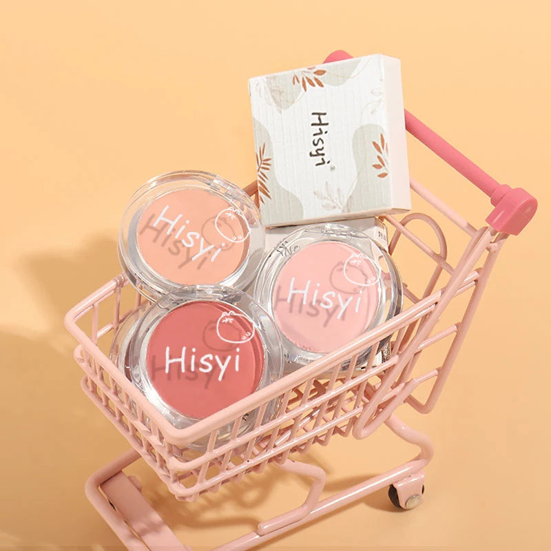 Daily single-color blush - Blush with a subtle wine-like sheen, fine glittering, natural color palette, pure makeup allure - AliExpress 66