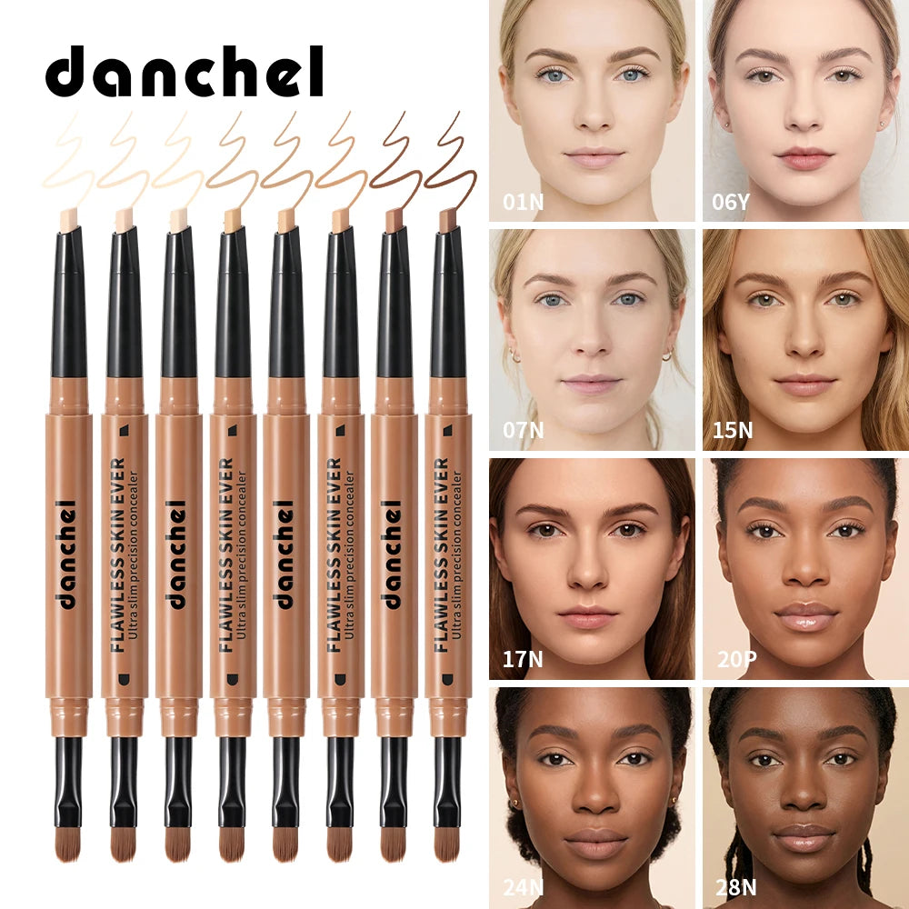 Flawless Skin Ever Dual?End Concealer Pen 8 Shades Full Coverage Long Lasting Blendable Face Concealer Makeup with Brush - AliExpress 66